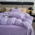 Lenjerie pat dublu, Super Pufoasa COCOLINO, cu Blanița de Iepure, cu model de trandafiri 3D, 4 piese, Lila [2]