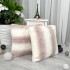 Perna decorativa, din blanita, Luxury Furr, Roz cu Alb [2]
