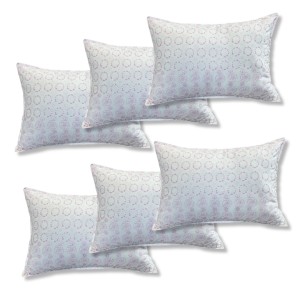 Set 6 perne dreptunghiulare 50x70cm Emboss (4+2 GRATIS), Fabricate in Romania, model cu trandafiri roz si cercuri