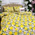 Lenjerie de Pat Dublu, Bumbac Ranforce, 6 piese, Croită cu Grija in Atelierul Cumparamisim - Lux Suprem, Rafinament Desăvârșit, Confort Regal, Alb, Galben, Verde, lămâi si flori [4]