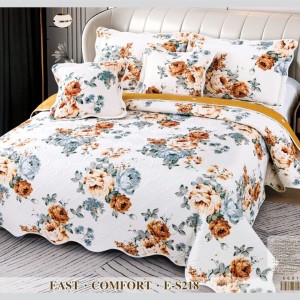 Cuvertură Pat Dublu, 5 Piese, Bumbac 100% Imprimat – Calitate Premium, Exact ca în Poză, cu Imprimeu Durabil, Crem, Maro, flori Cuvertură Pat Dublu, 5 Piese, Bumbac 100% Imprimat – Calitate Premium, Exact ca în Poză, cu Imprimeu Durabil, Crem, Maro, flori