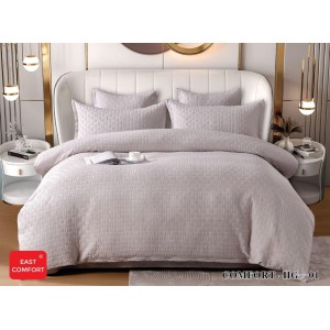 Lenjerie de Pat Dublu din Bumbac Tricotat - Set Premium 6 Piese cu Cearșaf Elastic și Imprimeu Satinat pentru Confort și Eleganță, Gri Lenjerie de Pat Dublu din Bumbac Tricotat - Set Premium 6 Piese cu Cearșaf Elastic și Imprimeu Satinat pentru Confort și Eleganță, Gri