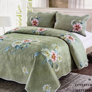 Cuvertură Pat Dublu, 3 Piese, Bumbac 100% Imprimat – Calitate Premium, cu Imprimeu Durabil, cod CSA-CV27 Cuvertură Pat Dublu, 3 Piese, Bumbac 100% Imprimat – Calitate Premium, cu Imprimeu Durabil, cod CSA-CV27
