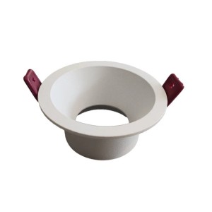 Rama Simpla, H504-RD, Pentru Spot Incastrat GU10, Rotunda, Alb