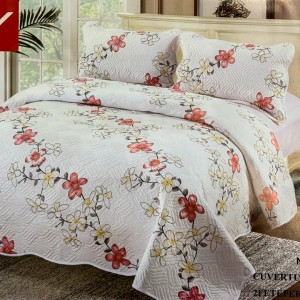 Cuvertură Pat Dublu, 3 Piese, Bumbac 100% Imprimat – Calitate Premium, cu Imprimeu Durabil, cod CSA-CV45 Cuvertură Pat Dublu, 3 Piese, Bumbac 100% Imprimat – Calitate Premium, cu Imprimeu Durabil, cod CSA-CV45