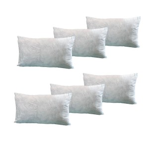 Set 6 perne dreptunghiulare 50x70cm Emboss (4+2 GRATIS), Fabricate in Romania, albastru cu flori