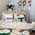 Set Lenjerie Pat Dublu Crăciun 4 Piese + 2 Draperii 150x235cm din Bumbac Ranforsat – Confort și Eleganță, Fabricat în România, Bej, Verde, Rosu, Oameni de Zapada, brazi, fulgi de nea [5]