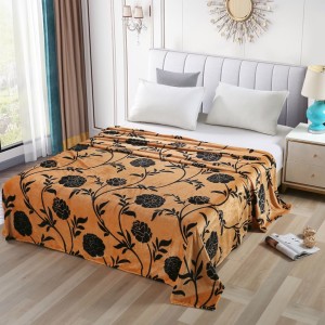 Patura CoCoLiNo, 195x210cm, Mustar, flori