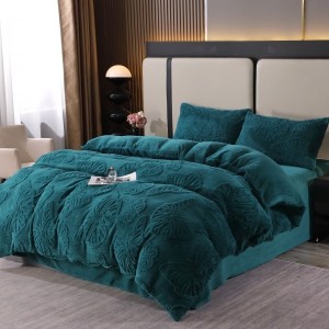 Lenjerie de Pat Dublu, Cocolino Ultra Pufoasă, 4 piese, cu Fluturi 3D – Somn Regal în Confort Absolut, Turquoise, fluturi