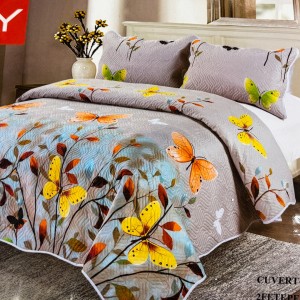 Cuvertură Pat Dublu, 3 Piese, Bumbac 100% Imprimat – Calitate Premium, cu Imprimeu Durabil, cod CSA-CV29