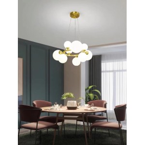 Pendul RFAN, Model 4189-3, Cu Abajur, 3 X E27, Inaltime Reglabila, Negru