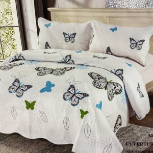 Cuvertură Pat Dublu, 3 Piese, Bumbac 100% Imprimat – Calitate Premium, cu Imprimeu Durabil, cod CSA-CV12 Cuvertură Pat Dublu, 3 Piese, Bumbac 100% Imprimat – Calitate Premium, cu Imprimeu Durabil, cod CSA-CV12