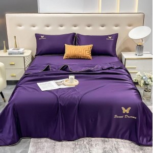 Set luxury cu PILOTA de VARA, din MATASE SATINATA, 4 piese, Mov Set luxury cu PILOTA de VARA, din MATASE SATINATA, 4 piese, Mov
