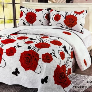 Cuvertură Pat Dublu, 3 Piese, Bumbac 100% Imprimat – Calitate Premium, cu Imprimeu Durabil, cod CSA-CV24 Cuvertură Pat Dublu, 3 Piese, Bumbac 100% Imprimat – Calitate Premium, cu Imprimeu Durabil, cod CSA-CV24