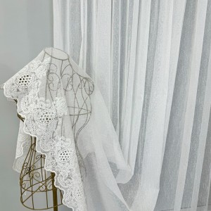 Perdea Aura din IN Brodat - 600cm x 240cm, Tiv lat, Ivoire