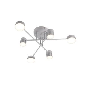 Lustra LED RFAN, Model R9031-6, Cu Telecomanda, 3 Tipuri De Lumina, Intensitate Reglabila, 72W, Alb