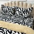 Lenjerie pat dublu, Super Pufoasa COCOLINO cu BLANITA, 4 piese, Alb-Negru, Zebra [7]