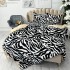 Lenjerie pat dublu, Super Pufoasa COCOLINO cu BLANITA, 4 piese, Alb-Negru, Zebra [2]