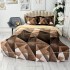 Lenjerie pat dublu, Super Pufoasa COCOLINO cu BLANITA, 4 piese, Maro, forme geometrice [4]