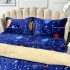 Lenjerie pat dublu, Super Pufoasa COCOLINO cu BLANITA, 4 piese, Bleumarin, planete [4]