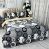 Lenjerie pat dublu, Super Pufoasa COCOLINO cu BLANITA, 4 piese, Gri, cercuri [3]
