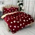 Lenjerie pat dublu, Super Pufoasa COCOLINO cu BLANITA, 4 piese, Rosu, inimioare [6]