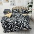 Lenjerie pat dublu, Super Pufoasa COCOLINO cu BLANITA, 4 piese, Gri-Negru, model abstract [7]