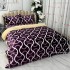 Lenjerie pat dublu, Super Pufoasa COCOLINO cu BLANITA, 4 piese, Mov, dungi [6]