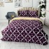 Lenjerie pat dublu, Super Pufoasa COCOLINO cu BLANITA, 4 piese, Mov, dungi [2]