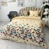 Lenjerie pat dublu, Super Pufoasa COCOLINO cu BLANITA, 4 piese, Crem, fluturi [4]