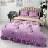 Lenjerie pat dublu, Super Pufoasa COCOLINO cu BLANITA, 4 piese, Mov, flori [5]