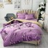 Lenjerie pat dublu, Super Pufoasa COCOLINO cu BLANITA, 4 piese, Mov, flori [2]