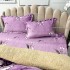 Lenjerie pat dublu, Super Pufoasa COCOLINO cu BLANITA, 4 piese, Mov, flori [6]