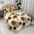Lenjerie pat dublu, Super Pufoasa COCOLINO cu BLANITA, 4 piese, Bej, cercuri [3]