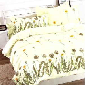 Lenjerie pat dublu, FINET, 6 piese, Verde, papadii Lenjerie pat dublu, FINET, 6 piese, Verde, papadii