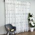 Perdea Crina din Voal Brodat - 600cm x 245cm , Rejansa pt. bara , model cu flori gri, Alb [4]