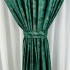 Set Draperii Catifea MYKONOS cu valuri rafinate aurii -200cm x 250cm , Tiv lat ,Verde Smarald - V7 [7]