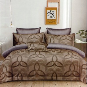 Lenjerie pat dublu, FINET, 6 piese, Maro, abstract Lenjerie pat dublu, FINET, 6 piese, Maro, abstract