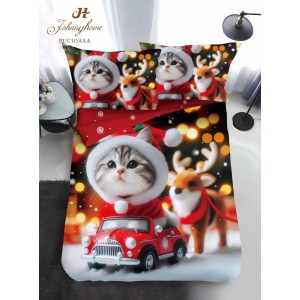 Lenjerie pat 1 PERSOANA, BUMBAC FINET, 4 piese, Identică cu Poza, Craciun, Roșu, Multicolor, pisicuță, mașinuța, ren Lenjerie pat 1 PERSOANA, BUMBAC FINET, 4 piese, Identică cu Poza, Craciun, Roșu, Multicolor, pisicuță, mașinuța, ren