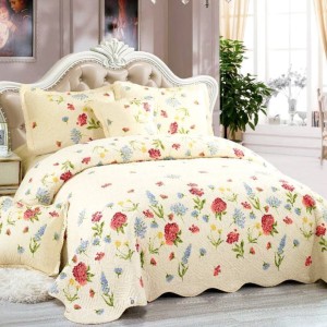 Cuvertură Pat Dublu, 5 Piese, Bumbac 100% Imprimat – Calitate Premium, Exact ca în Poză, cu Imprimeu Durabil, Crem, Multicolor, flori Cuvertură Pat Dublu, 5 Piese, Bumbac 100% Imprimat – Calitate Premium, Exact ca în Poză, cu Imprimeu Durabil, Crem, Multicolor, flori