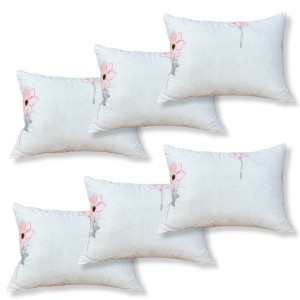 Set 6 perne dreptunghiulare 50x70cm Emboss (4+2 GRATIS), Fabricate in Romania, model cu flori