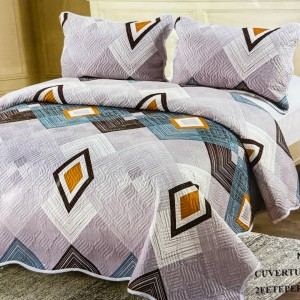 Cuvertură Pat Dublu, 3 Piese, Bumbac 100% Imprimat – Calitate Premium, cu Imprimeu Durabil, cod CSA-CV16