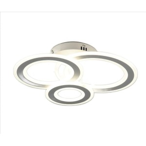 Lustra LED RFAN, Model M978-3C, Cu Telecomanda, 3 Tipuri De Lumina, Intensitate Reglabila, 178W, Alb