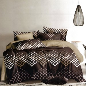 Lenjerie pat dublu, FINET, 6 piese, Maro, buline Lenjerie pat dublu, FINET, 6 piese, Maro, buline