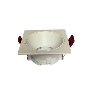 Rama Simpla, Pentru Spot Incastrat GU10, Patrata, Alb