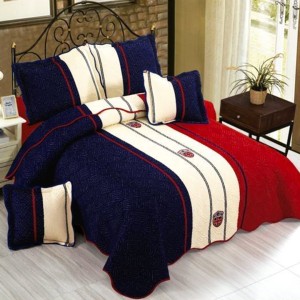 Cuvertură Pat Dublu, 5 Piese, Bumbac 100% Imprimat – Calitate Premium, Exact ca în Poză, cu Imprimeu Durabil, Bleumarin, Crem, Roșu, model clasic Cuvertură Pat Dublu, 5 Piese, Bumbac 100% Imprimat – Calitate Premium, Exact ca în Poză, cu Imprimeu Durabil, Bleumarin, Crem, Roșu, model clasic