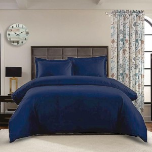 Lenjerie de pat dublu, 4 piese, Bumbac 100% Ranforce, Albastru Lenjerie de pat dublu, 4 piese, Bumbac 100% Ranforce, Albastru