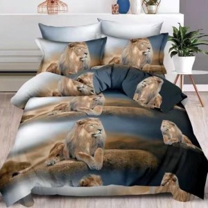 Lenjerie pat dublu, 6 PIESE, IMPRIMEU 3D Multiplicat, Microfibra, Maro, lei Lenjerie pat dublu, 6 PIESE, IMPRIMEU 3D Multiplicat, Microfibra, Maro, lei