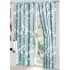 Lenjerie pat dublu,  FINET, 8 piese, cu 2 DRAPERII INCLUSE, Bleu, flori [2]
