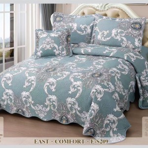 Cuvertură Pat Dublu, 5 Piese, Bumbac 100% Imprimat – Calitate Premium, Exact ca în Poză, cu Imprimeu Durabil, Bleu, Alb, model elegant Cuvertură Pat Dublu, 5 Piese, Bumbac 100% Imprimat – Calitate Premium, Exact ca în Poză, cu Imprimeu Durabil, Bleu, Alb, model elegant